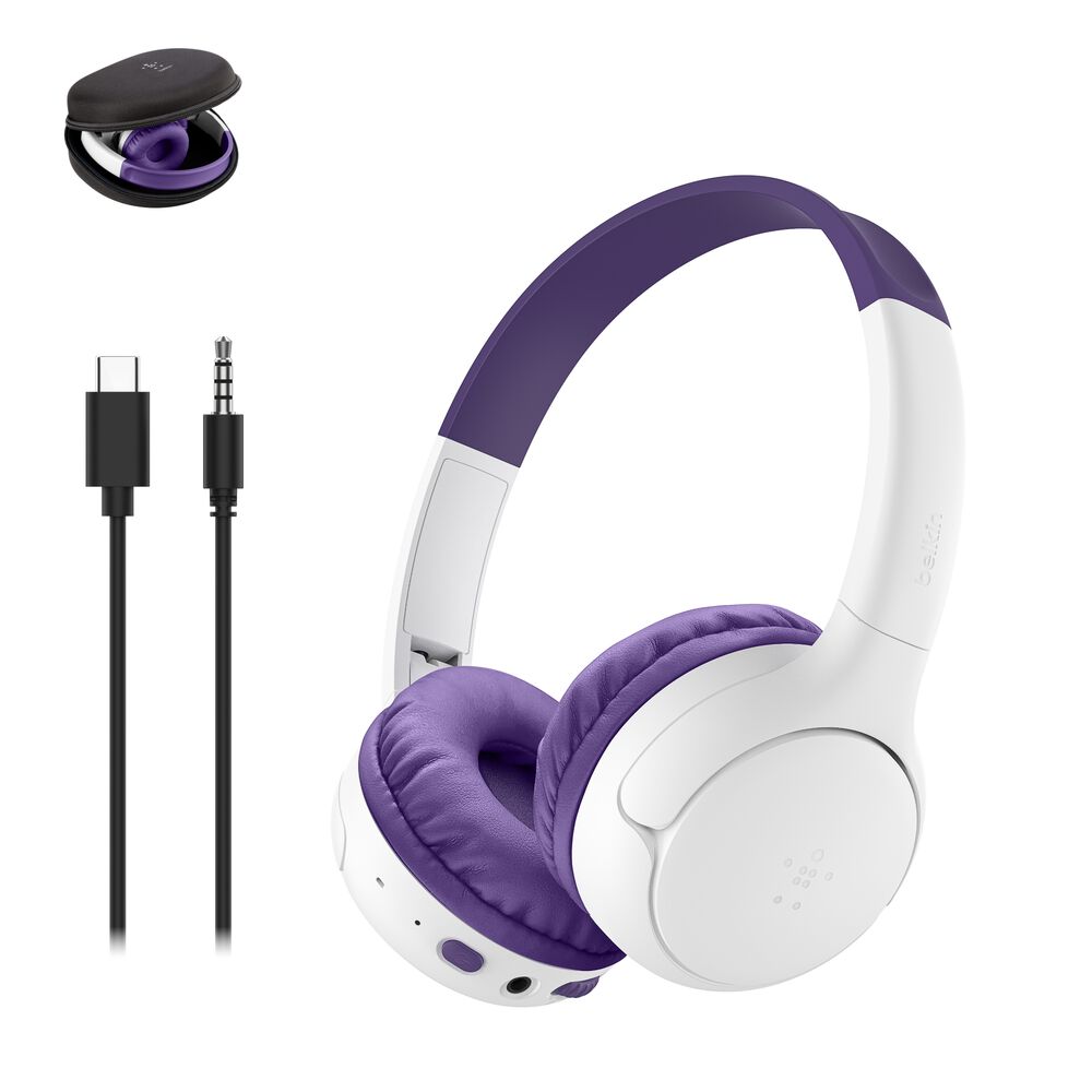 Wireless On-Ear Headphones for Kids , Purple, hi-res