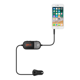 In-Car 3.5mm to FM Transmitter, Black, hi-res