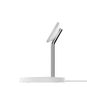 2-in-1 Wireless Charger Stand with Official MagSafe Charging 15W, White, hi-res