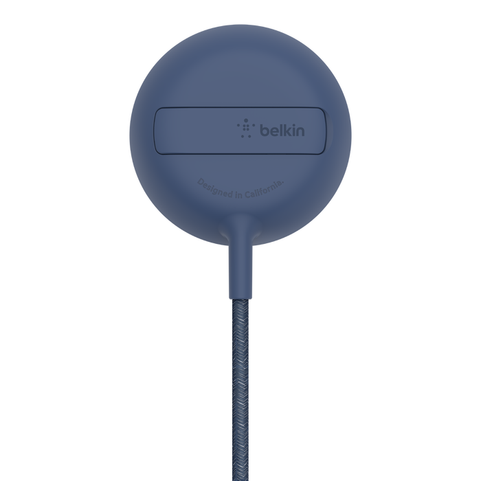 Socle de recharge sans fil portable avec charge MagSafe officielle 15 W, bleu, hi-res