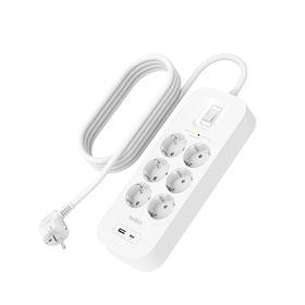 Spanningsbeveiliger met USB-C- en USB-A-poort (6 stopcontacten + 1 x USB-C en 1 x USB-A), , hi-res