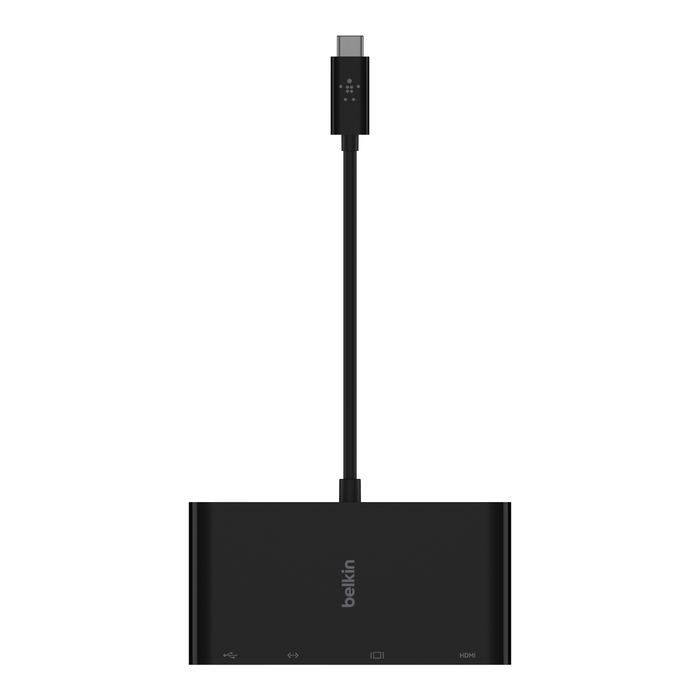 Belkin USB-C Multimedia Adapter (USB-C Hub w/VGA, 4K HDMI, USB 3.0,  Ethernet Ports) for MacBook Pro, iPad Pro, Surface Pro, - Micro Center