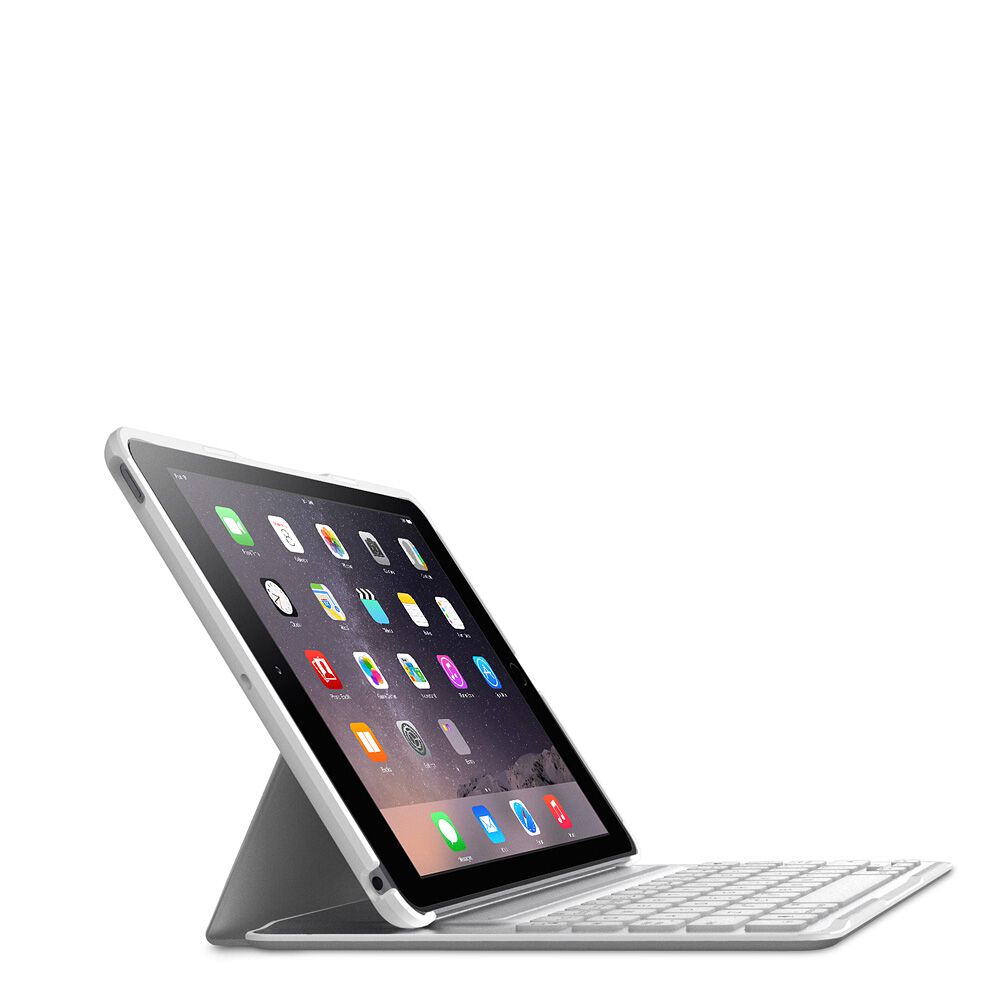 QODE&trade; Ultimate Pro Keyboard Case for iPad Air 2 (App enabled), White, hi-res