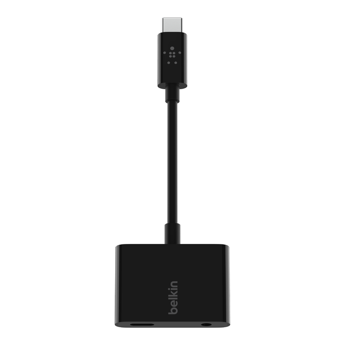 RockStar™ 3.5mm 오디오 + USB-C™ 충전 어댑터, Black, hi-res