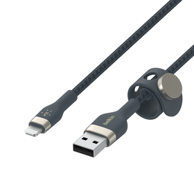 USB-A Cable with Lightning Connector, Blue, hi-res