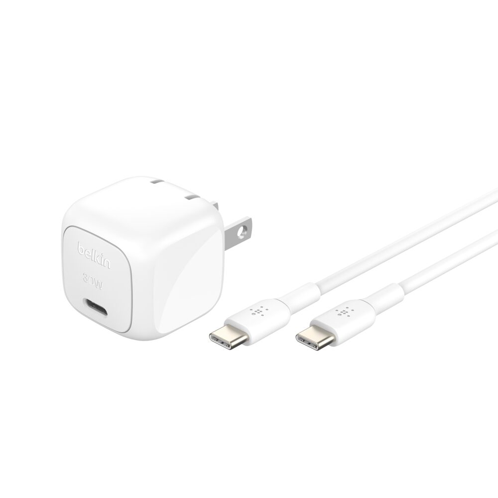 Cargador de red Belkin Boost Charger 30W USB-C con cable USB-C a USB-C - Cargador de teléfono
