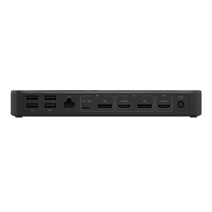 Estación de acoplamiento USB-C, 14 puertos, USB-C de 65 W (con la certificación Works With Chromebook), Negro, hi-res