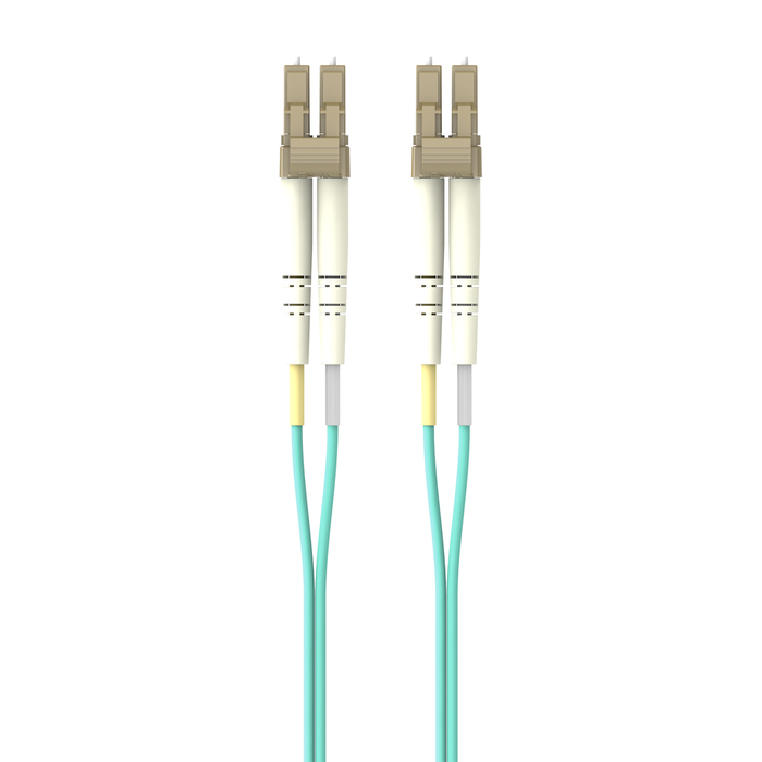 Fiber Patch Cable 10 Gig Aqua 50/125 LC/LC1 Meter, Aqua, hi-res