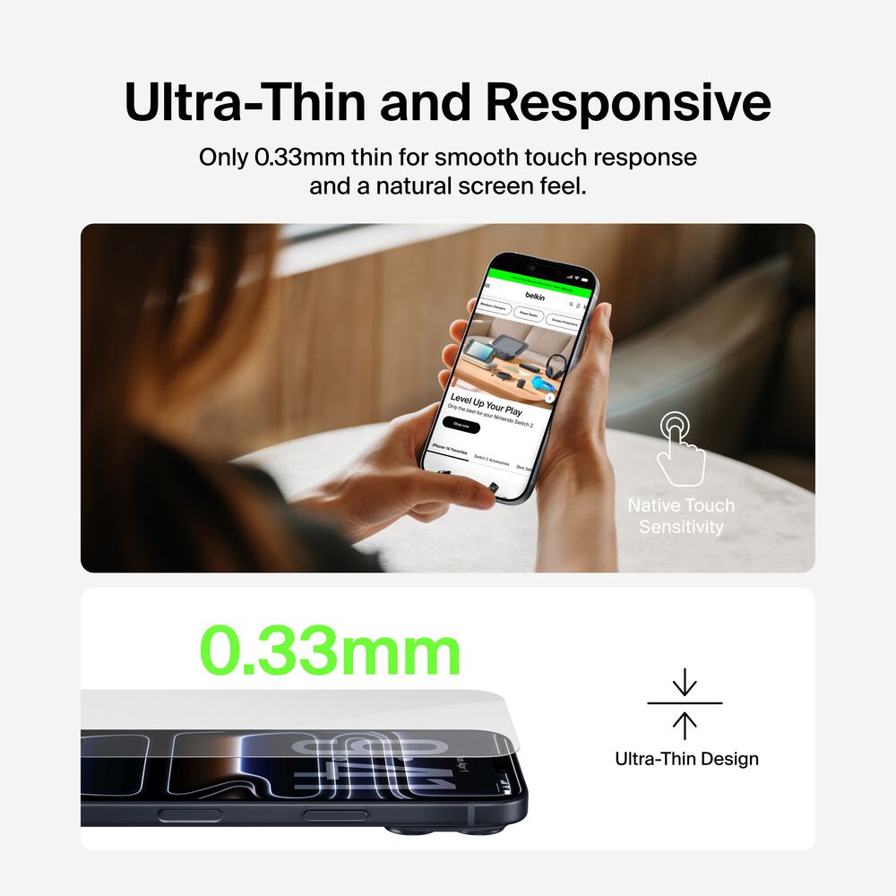 TemperedGlass Screen Protector for iPhone 17 Pro Max, , hi-res