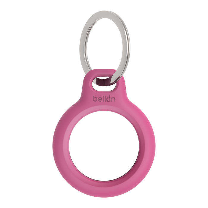 Secure Holder with Key Ring for AirTag, Pink, hi-res