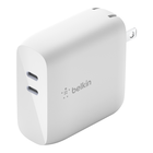 Dual USB-C PD GaN Wall Charger 68W, White, hi-res
