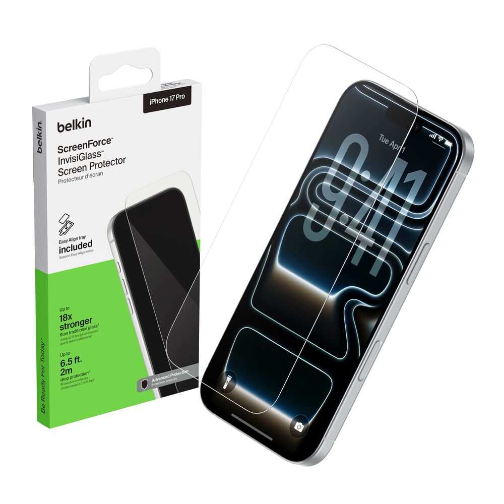Belkin ScreenForce TemperedGlass Vetro Temperato Per IPhone 16 Pro, Durezza 9H, Antigraffio, Trasparente, Include Un Supporto Per Un'applicazione Senza Bolle, Pellicola Per IPhone 16 Pro, 2 Pezzi - Foto 14