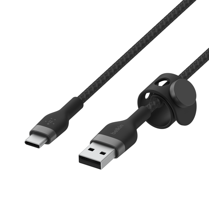 USB-A to USB-C Cable 15W, Black, hi-res