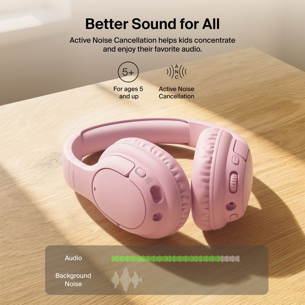 Youth Active Noise Cancelling Headphones, Blue, hi-res