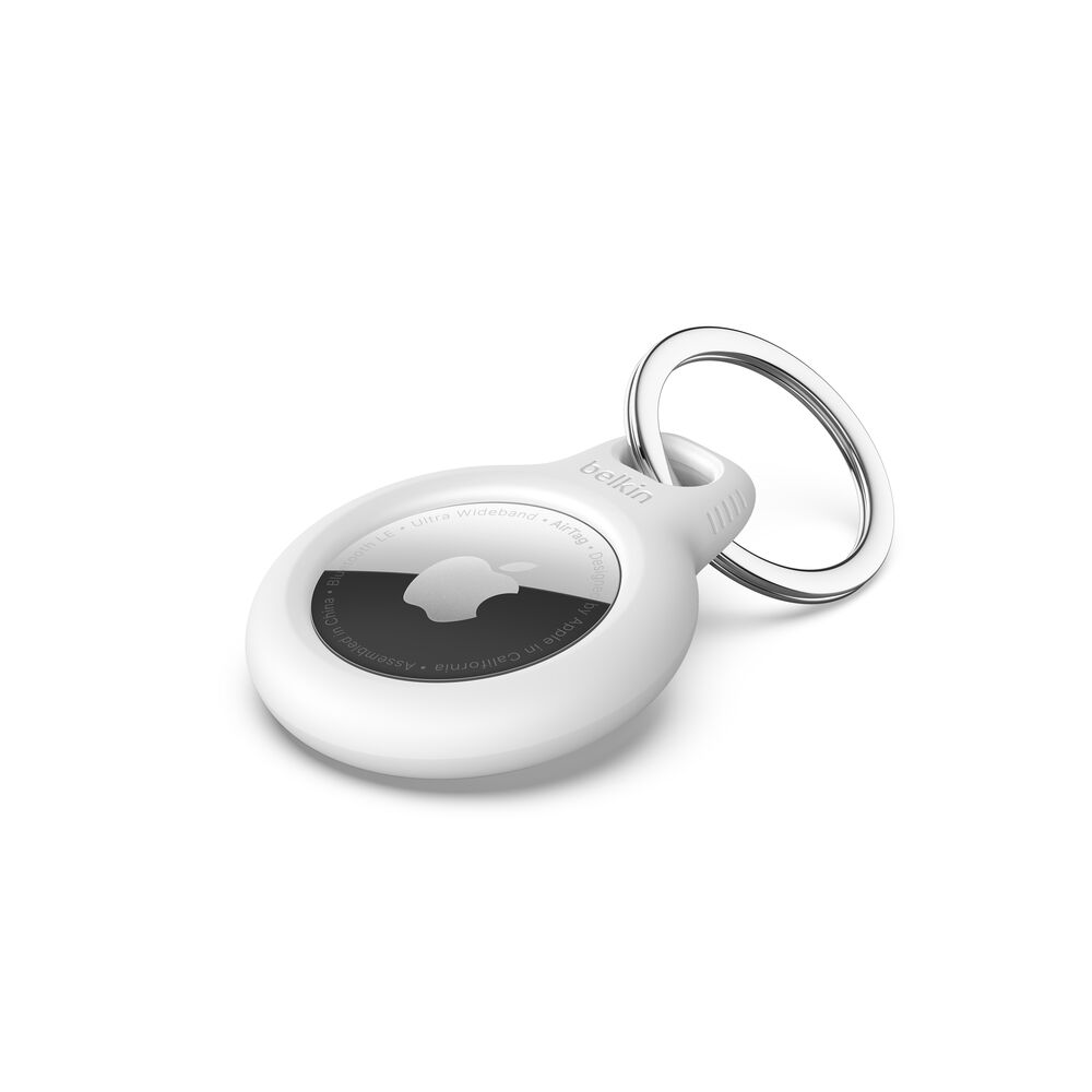 Belkin BEL Aple Airtag Secure Hold Keyring WHT