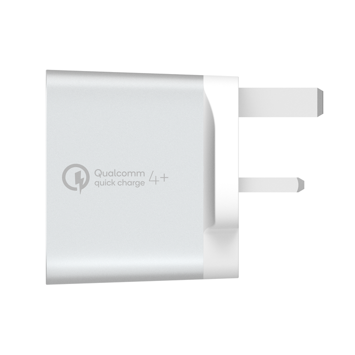 USB-C 家用充電器 + 線纜附 Quick Charge™ 4+, 银白, hi-res