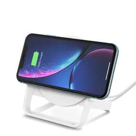 Wireless Charging Stand 10W (AC Adapter Not Included), White, hi-res