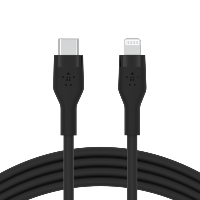 USB-C Cable with Lightning Connector, Black, hi-res