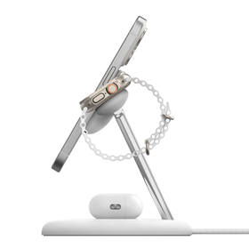 3-in-1 Magnetic Wireless Charging Stand with Qi2 15W, White, hi-res