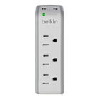 3-Outlet Mini Surge Protector with USB Ports (2.1 AMP), White, hi-res