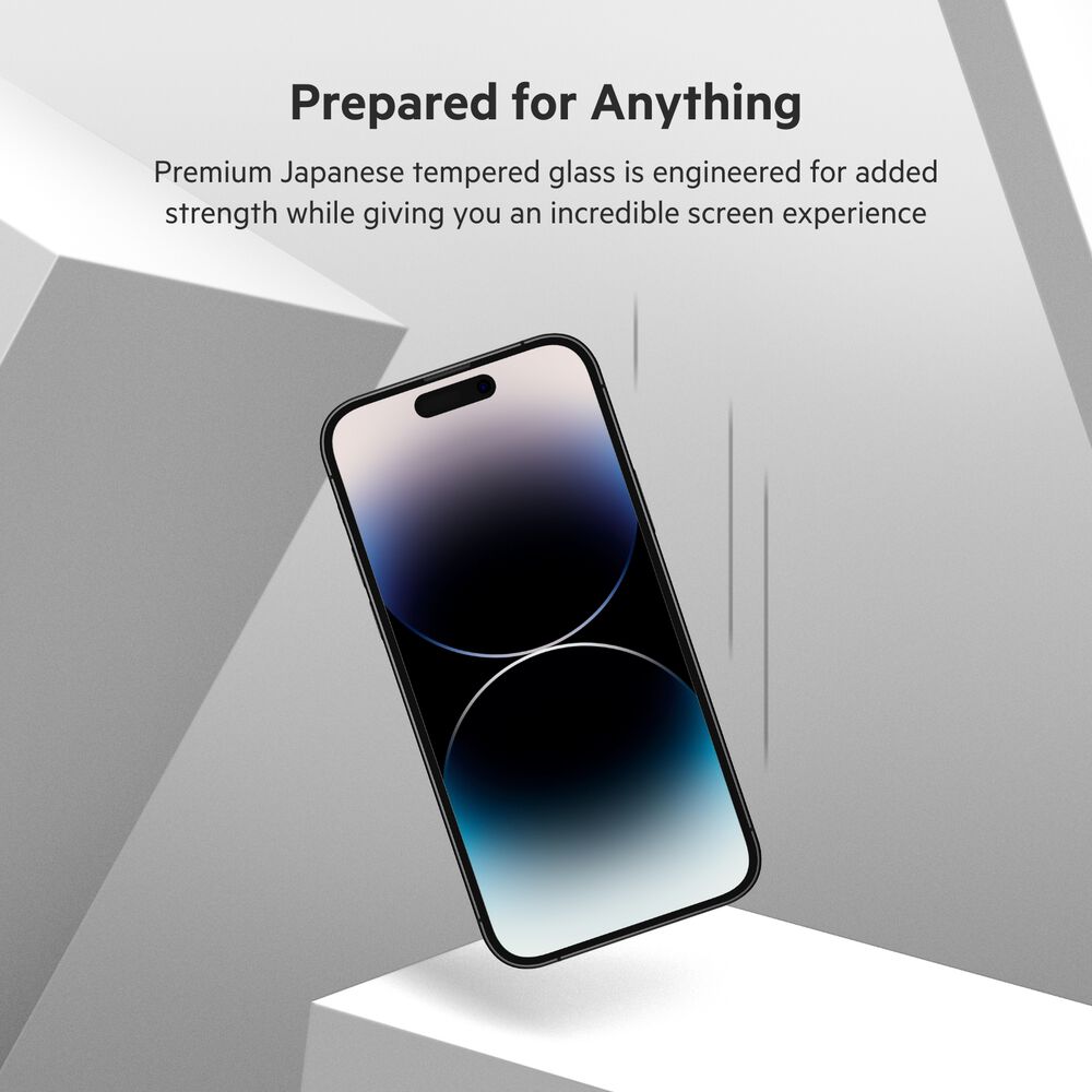 TemperedGlass Treated Screen Protector for iPhone 14 Pro, , hi-res