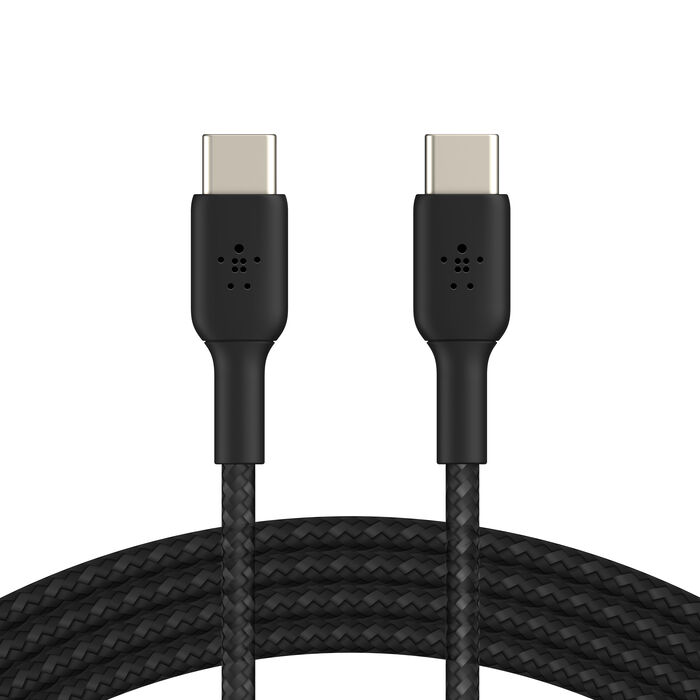 브레이드 USB-C-USB-C 케이블 (1m / 3.3ft), Black, hi-res