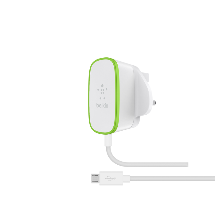 12W USB-A Wall Charger with hardwired Micro-USB Cable, , hi-res