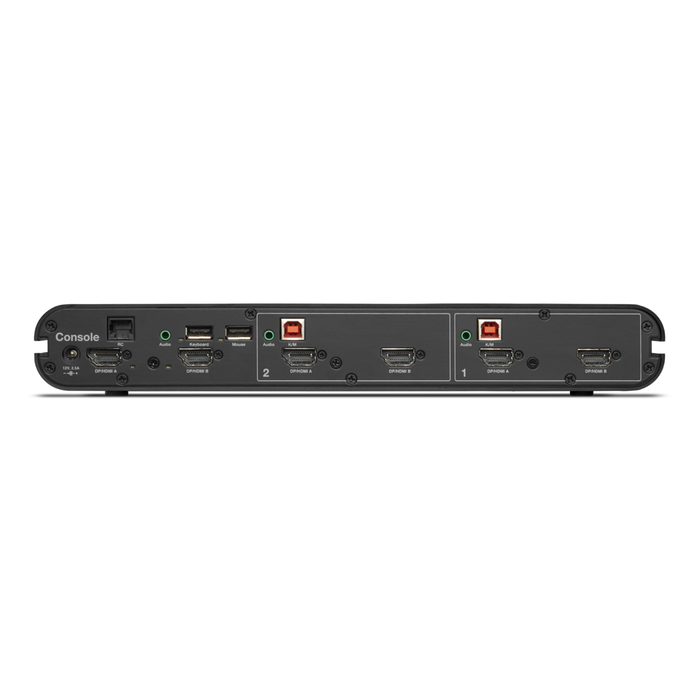 Universal 2nd Gen Secure KVM Switch, 2-Port Dual Head No CAC, Schwarz, hi-res