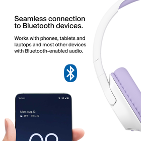 Wireless Over-Ear Headset for Kids, Lavender, hi-res