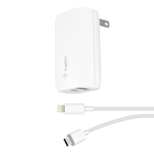 30W or 32W USB-C PD + USB-A Wall Charger + USB-C to Lightning Cable, , hi-res