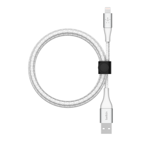 Braided Lightning to USB-A Cable (2m / 6.6ft, White), White, hi-res