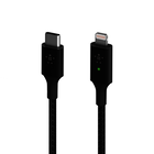 Smart LED USB-C to Lightning Cable, Black, hi-res