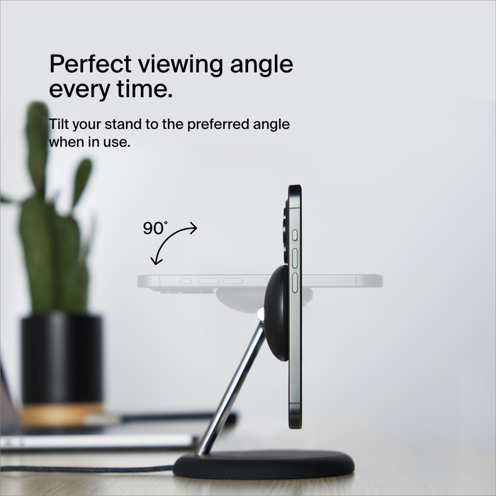 3-in-1 Magnetic Wireless Charging Stand with Qi2 15W, Black, hi-res