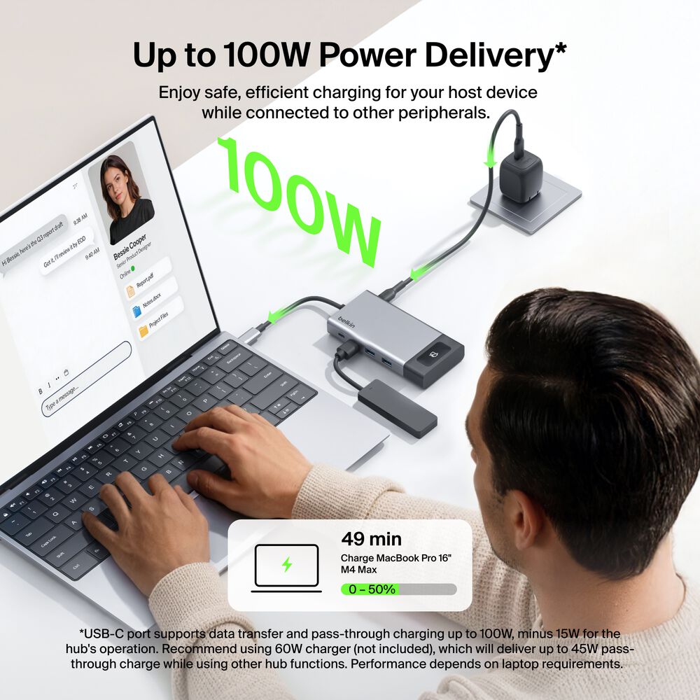 8-Port Dual Display USB-C Hub, Black, hi-res