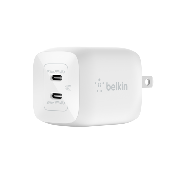 websted i gang Meningsløs Dual USB-C GaN Wall Charger with PPS 45W | Belkin US