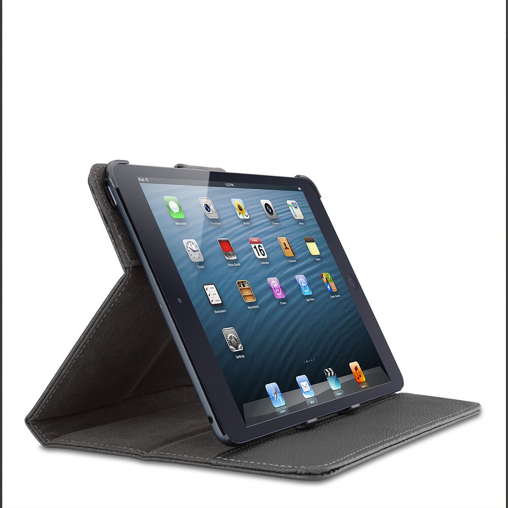 Leather Tab Cover with Stand for iPad mini and iPad mini with Retina display, Blacktop, hi-res