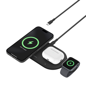3-in-1 Magnetic Wireless Charging Pad with Qi2 15W