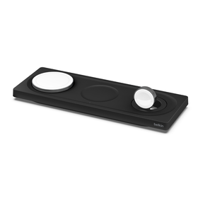 Tappetino di ricarica wireless 3 in 1 con tecnologia MagSafe ufficiale da 15 W, Nero, hi-res