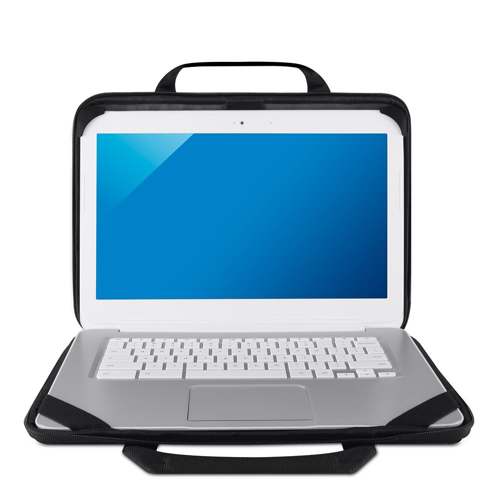 Laptop case that opens with laptop top