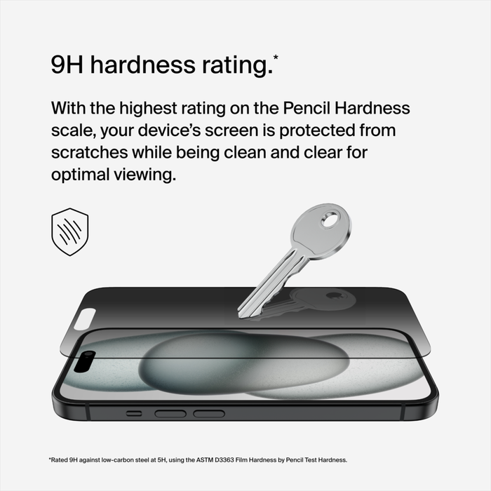 TemperedGlass Privacy Treated Screen Protector for iPhone 15/14 Pro, , hi-res