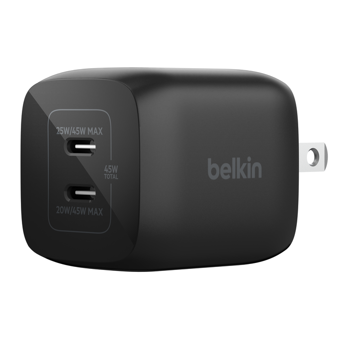 Cargador Belkin Boost Charge Pro 45W Dual Port USB-C Universal - Black —  Cover company