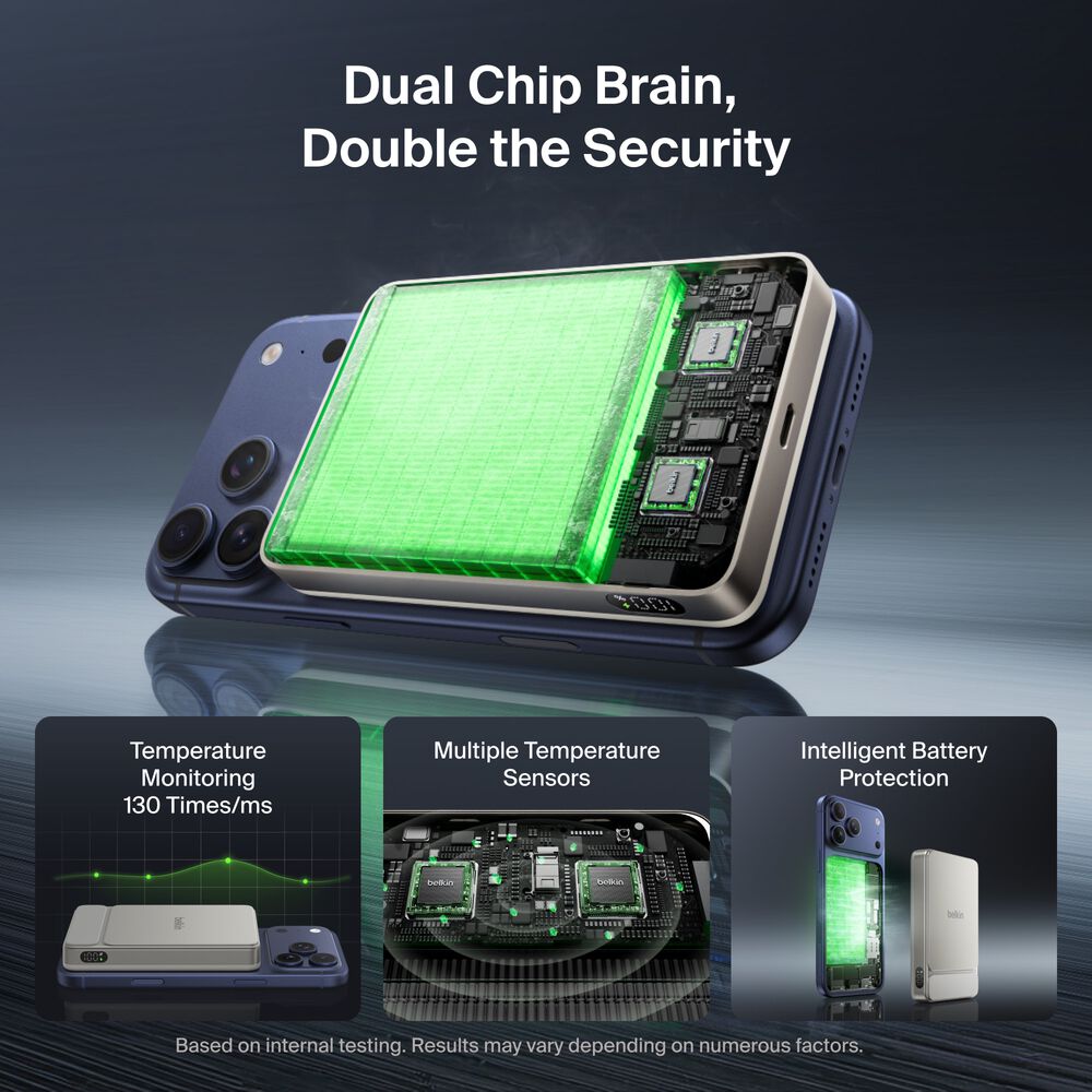 Slim Magnetic Power Bank 10K, Sand, hi-res