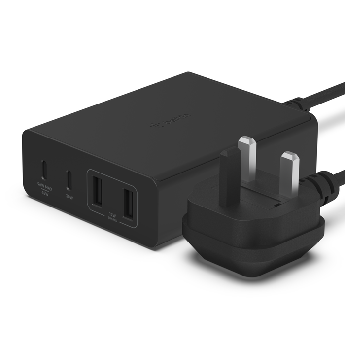 4-Port GaN Charger 108W, Black, hi-res