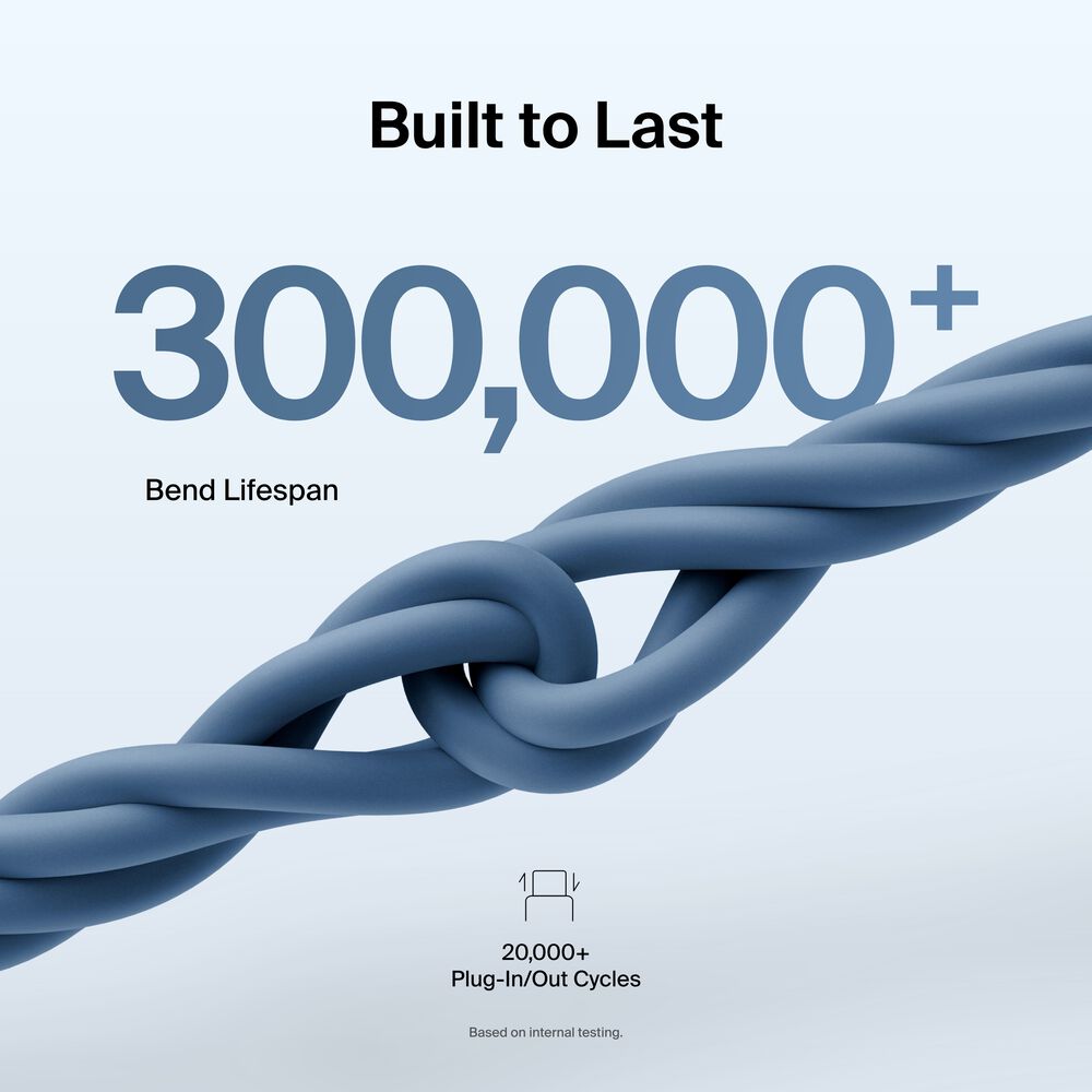 USB-C to USB-C Cable 60W, 3.3ft/1m, Blue, Blue, hi-res