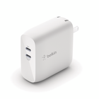 BOOST↑CHARGE™ 63 瓦双 USB-C 口 PD GaN 壁式充电器, 白色的, hi-res