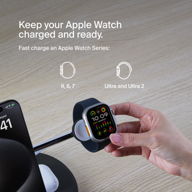 3-in-1 Magnetic Wireless Charging Stand with Qi2 15W, Black, hi-res