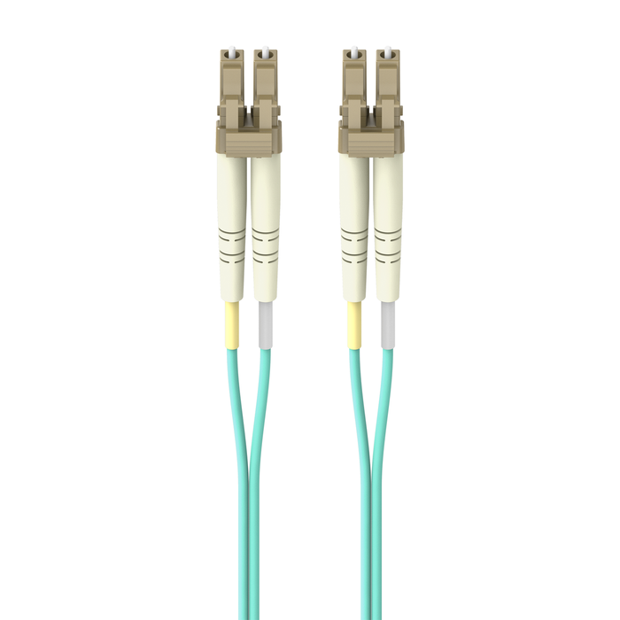 Fiber Patch Cable 10 Gig Aqua 50/125 LC/LC1 Meter, Aqua, hi-res