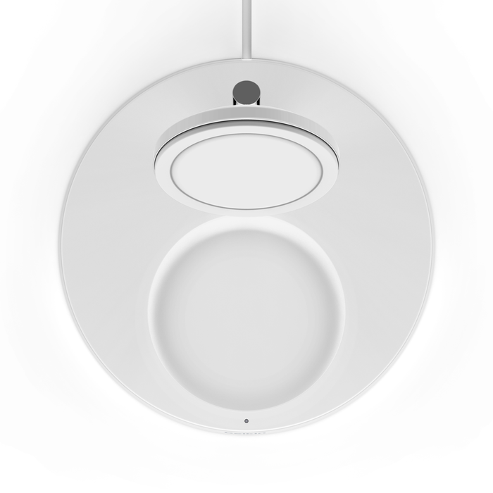 2-in-1 Wireless Charger Stand with Official MagSafe Charging 15W, White, hi-res