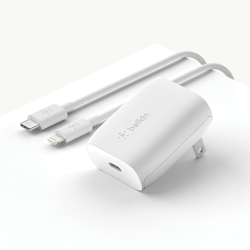 18W or 20W USB-C PD Wall Charger + USB-C to Lightning Cable