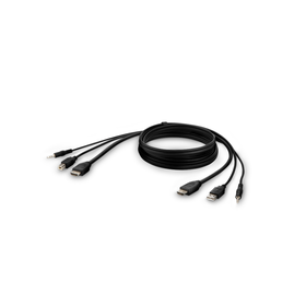 TAA HDMI/USB/AUD CBL,HDMI M/M; USB A/B, 6', Black, hi-res